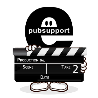 epubsupport mascot snapping a video action board.