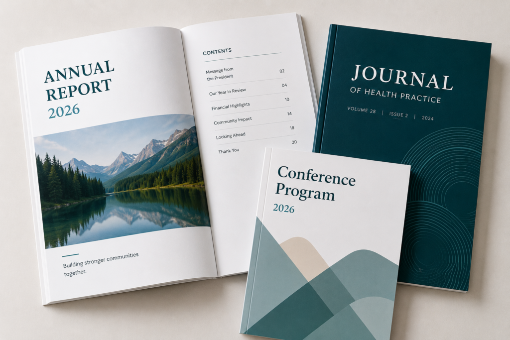 Annual Report, major publications.